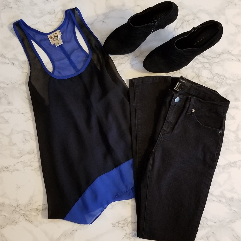 Pretty Rebellious asymmetrical racerback tank